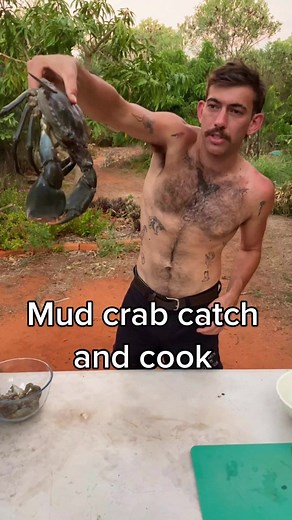 Mud Crab catch and cook - Bush Style! #outback #fyp #cook
