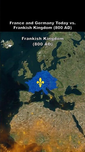 France and Germany today vs Frankish Kingdom 800 AD 1