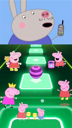 calling 📞 peepa pig 🐖 tiles hop #shortvideo #short #viral #peppapig