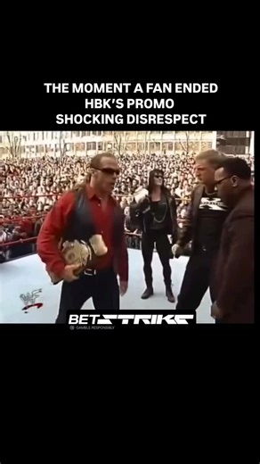 wrestlendgame on Instagram: "You do not cross this line. 😳 Watch the exact moment a disrespectful fan throws something at the heartbreak kid during his promo. The audacity is unreal. 🤯 Shawn Michaels’ reaction? Pure, justified frustration. When a legend walks out mid-segment, you know that was a major overstep. 🚫 Fans pulling stunts like this have no place in wrestling. what do you think should happen to fans who pull moves like this? drop your opinion in the comments! 👇 follow now to stay c