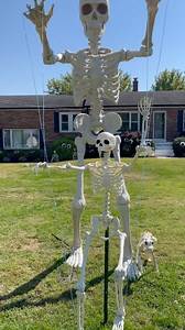 14K views · 549 reactions | Skeleton Puppets! This one was a little hard to see with the sun and if I ever redid the scene, I’d use darker colored rope for the strings but I still love it. #skeletons #skeleton #halloweeen | Skeletons on Kerth Road | Facebook