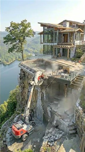 Luxury Cliffside Cave Transformation with Infinity Waterfall