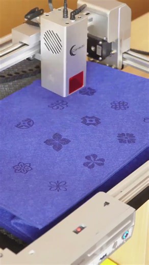 ✨ X1Pro 20W Laser Engraving Showcase | Intricate Engraving on a Blue Gift Bag #laserengraving