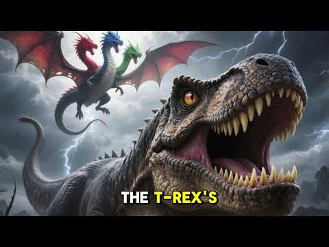 Tiamat vs Giant Tyrannosaurus Rex