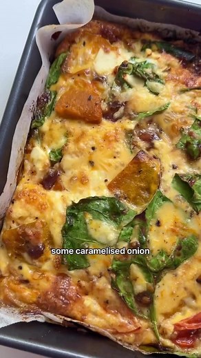 Roasted Pumpkin, Feta & Spinach Frittata Recipe