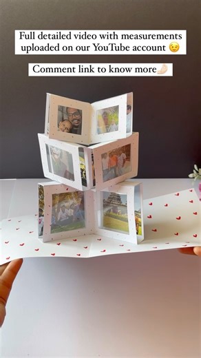 Scrapbooks | Hampers | DIY | PR Crafts | on Instagram: "Triple cube tower pop up card😉… Comment yo get the link for full Tutorial 🔗.. Follow @pr_crafts_ for more🎁.. #prcrafts❤ #popupcard #popupcubes #popupcards #towercard #diycard #featured #trendingreels #uniquecard #cutecard #trendingcards ##featured #cards"