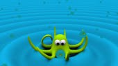 3D Octopus Animation with Bubbles