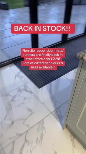Finally back in stock guys!! All colours & sizes fully stocked!! Be quick before they sell out again!! The quality is amazing!! This one is grey 80cm by 300cm!! Non slip rubber door mat/runners, heavy duty hardware carpet!! #homedecor #doormat #nonslip #mats #tiktokmademebuyit