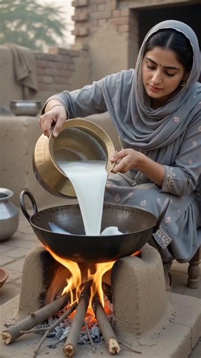 Salok Farid Ji 🙏 Traditional Khoya Making on Chulha | Punjabi Village Cooking | Authentic Desi Mawa
