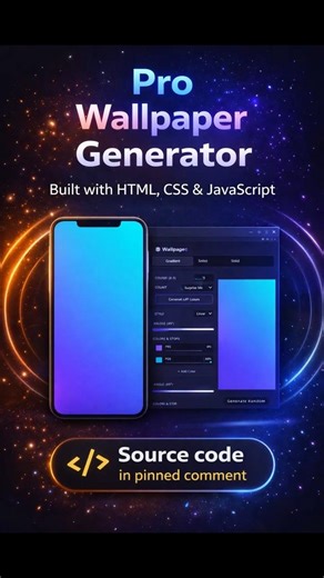 Wallpaper Generator - built with HTML, CSS & JavaScript | @devsQUE #viral #shorts #trending