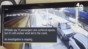 Surveillance Video Shows Moment MTA Bus Crashes Into Subway Pillar