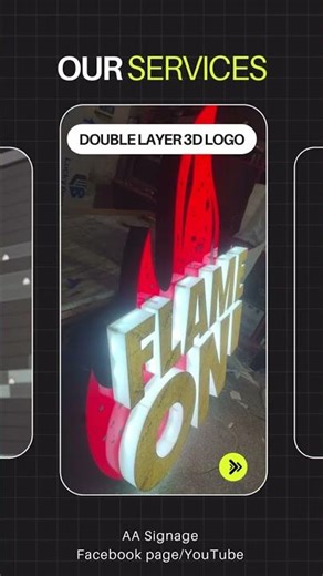 3d Signboard build-up factory||3D led Signboard raising tutorial||3D sign board makers||AA Signage