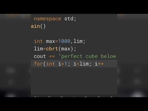 C++ Program to Print All Perfect Cubes below 1000