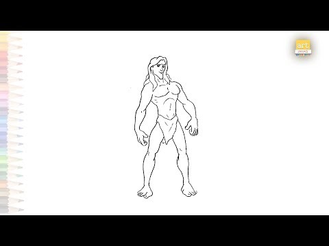 Disney's Tarzan drawings easy | Outline drawings | How to draw A Tarzan step by step | #artjanag