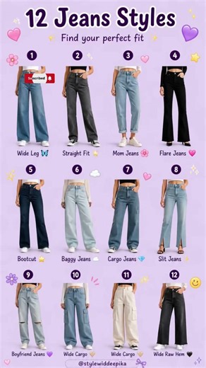 12 Jeans Styles Every Girl Should Try 👖✨ | Find Your Perfect Fit #shorts #ytshort
