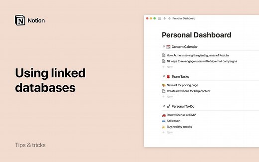 Notion系列教程-使用链接数据库(Using linked databases)
