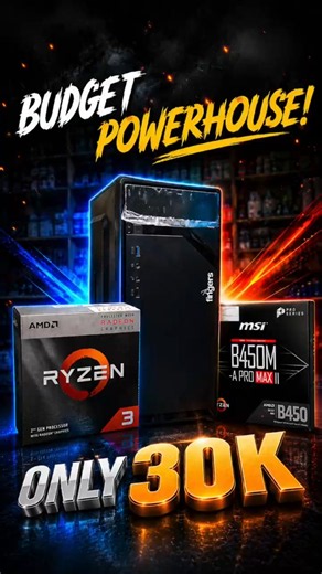 Sorry intel fans 🤣 || 30k All rounder pc build with AMD ryzen3 & MSI B450M pro max || SunComputers🌊🌞