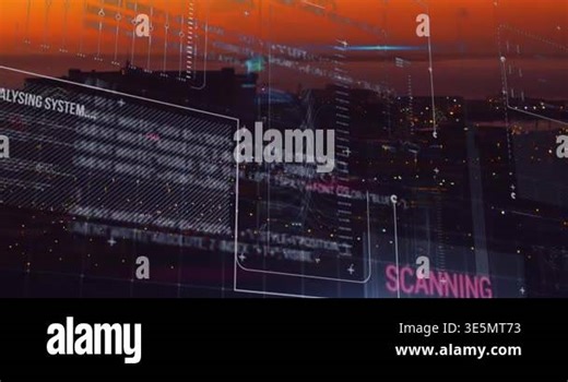 Animation of graphs, computer language over time lapse of vehicles on street with silhouette of city. Digital composite, multiple exposure, report, business, programming language and transportation Stock Video Footage - Alamy