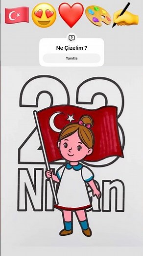 Very Easy 23 April Drawing Tutorial #23april #shorts #shortvideo #viral #easydrawing #art #painting