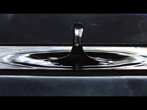 Real water drop splash composition video