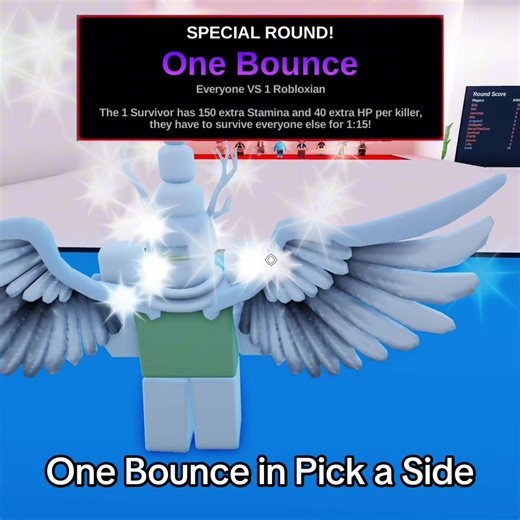 One Bounce in Pick a Side: Roblox Gameplay