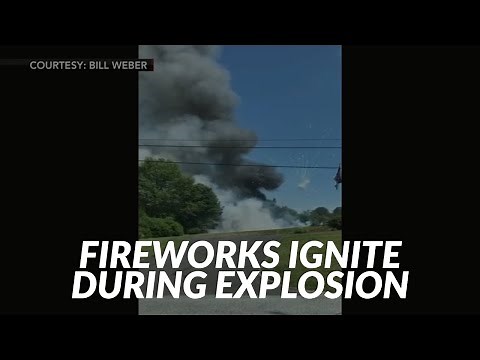 Video shows fireworks igniting during tractor-trailer explosion in Pennsylvania