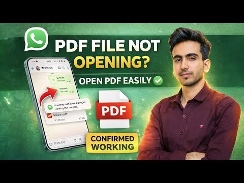 How to Fix WhatsApp PDF Not Opening Problem | "You may not have a proper app" Solved (2026)