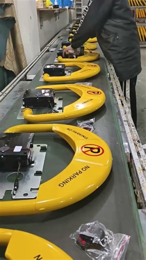 Factory QC Test: Bluetooth-Controlled Parking Locks Press Check 🔍🏭 #SmartParking2026