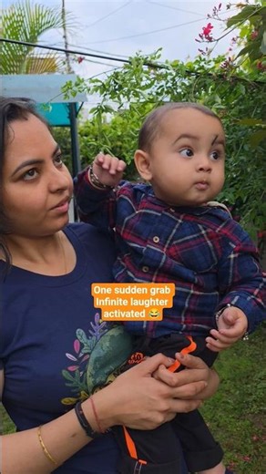One sudden grab,Infinite laughter activated 😂 #shortsfeed #babylife #cutebaby #viral