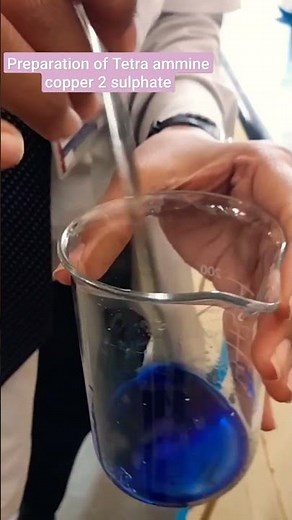 Preparation of Tetraamine copper 2 sulphate.