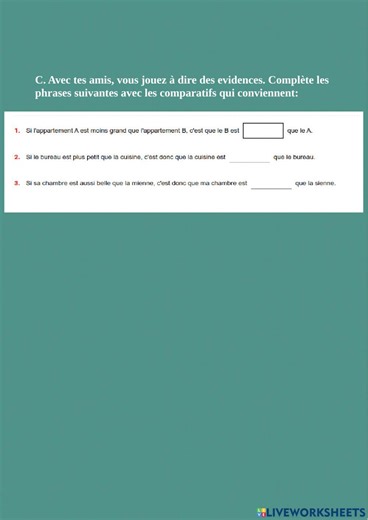 Comparatifs activity