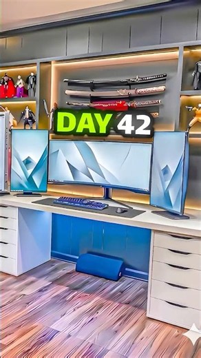 DAY 42 - Building My Dream Gaming Room 🔥 #shorts #gamingsetup #gta6