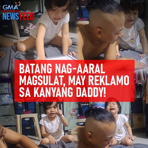 611K views · 5.4K reactions | ‘DI BA PWEDENG ISA NA LANG 沈 Learning to write pa lang ang 4-year old na si Victoria pero mukhang sinusubok na agad ang kanyang fighting spirit. Panay ang reklamo niya dahil sa haba ng kanyang pangalan! Ang kwelang writing training niya kay daddy, panoorin sa video! | GMA News | Facebook