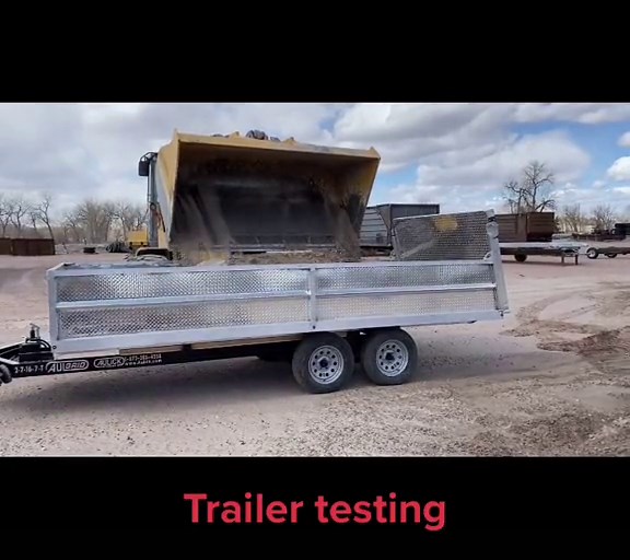 Trailer testing. #aulickindustries #tilttrailer #johndeere #trailer #dump