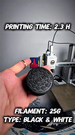 I Put a Keyboard Key Inside This 3D Printed Oreo Fidget Keychain #3dprinting #fidget by AstroDex