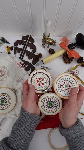 If you’ve been wanting to try embroidery (or teach a friend how to stitch), these little ornament projects are a solid way in. Quick stitches, simple motifs, and a finished piece before you know it. Follow for more ideas—and check the Christmas link in bio if you’re ready to start stitching your first holiday project. https://shop.stitchedstories.com/products/christmas-balls-ornaments-embroidery-kit #handmadechristmas #embroideryornament | Stitched Stories Embroidery Kits