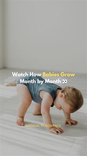 Magical Pregnancy | Garbh Sanskar on Instagram: "Watching your baby grow is magical 💕 Every month brings a new milestone, a new smile, and a new surprise. Here’s a simple breakdown of baby development month by month 👇 👶 Newborn • Mostly sleeping • Reflex movements • Starts recognizing voices 🍼 0–3 months • Lifts & holds head • Follows objects with eyes • Smiles and reacts to sounds 🔄 4–5 months • Rolls over • Stronger neck & back • Loves tummy time 🪑 5–7 months • Sits with support • Better