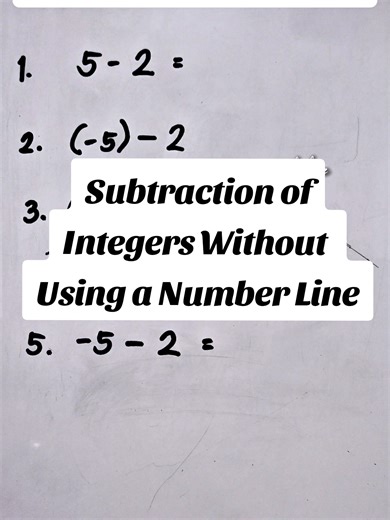 Having a hard time subtracting Integers? Don't worry. I got you. 😏 If you are new to this topic, you may watch my other tutorial first on how to add integers before this to avoid confusion. 😊 #maamchelsie #mathtutorial #basicmaths #algebra #subtractionofintegers