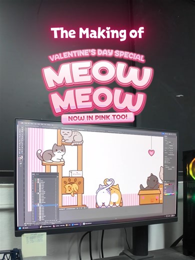 You loved the Meow Meow PC — so we made a pink one 😺 After seeing the overwhelming love from cat lovers, we created a limited Valentine’s Day colourway built on the Pink ZEAL-M RGB chassis 💘 The Meow Meow PC (Pink Edition) keeps everything fans love. Crafted by AFTERSHOCK ULTRA-LABS, it features custom cat-inspired fan grilles 🐱, playful AIO accents 🎨, and the signature cat-themed GPU backplate 🐾, finished with exclusive ULTRA-LABS UV printing designed for Valentine’s vibes 😻 This is a lim