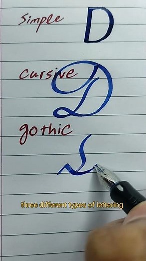 three different types of lettering #calligraphy #fountainpen #D