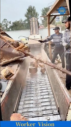 🌲 Wood Crushing Machine in Action — Power and Precision Combined!
