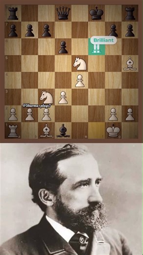 Immortal Checkmate Of 1877 - Johannes Zukertort ☠️🔥 #chess #chesstactics #chesstraps #shorts