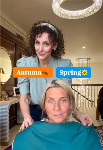 Autumn vs. Spring-both are warm, but only one truly makes her shine! @Trendyheidi As we draped her, it became crystal clear which palette brought her features to life. No subtle differences here —the right colors completely transformed her! ✨ Can you tell which one is her Iconic Season? Drop your guess in the comments! ⬇️ #colortheory #coloranalysis #thecolorcountess #iconiccolors #color #coloranalyst