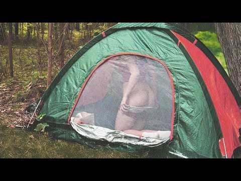 Camping with my friend in a giant inflatable tent — such an unforgettable experience!
