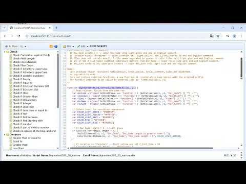 Create validation script For Excel or CSV By AI