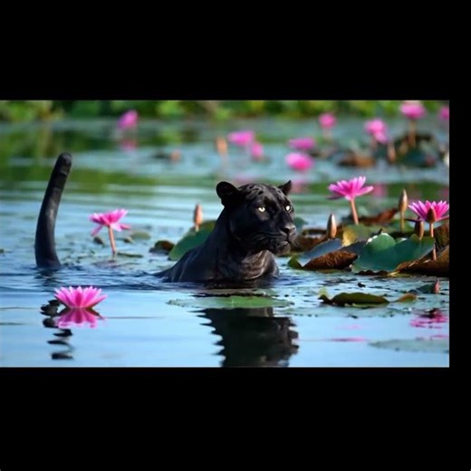 The Black Panther Swimming #shortvideo #viralvideo