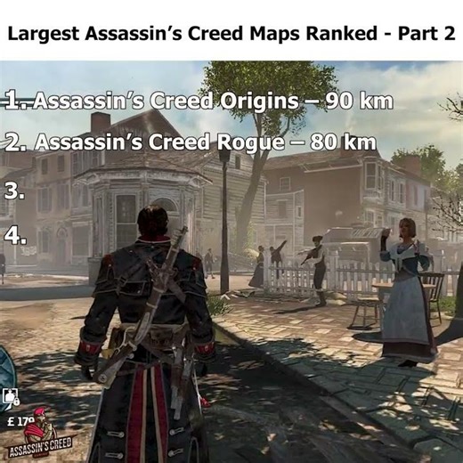 Largest Assassin's Creed Maps Ranked - Part 2 #assassinscreedorigins #assassinscreed #gaming