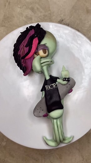Reply to @empressray23 so basically just squidward then? 😔🥀 #emo #squidward #spongebob #cake #bakingthursdays