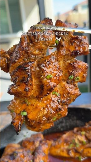 Spicy garlic butter cubed chicken