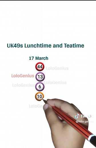 UK49s Lunchtime and Teatime Predictions for March 17